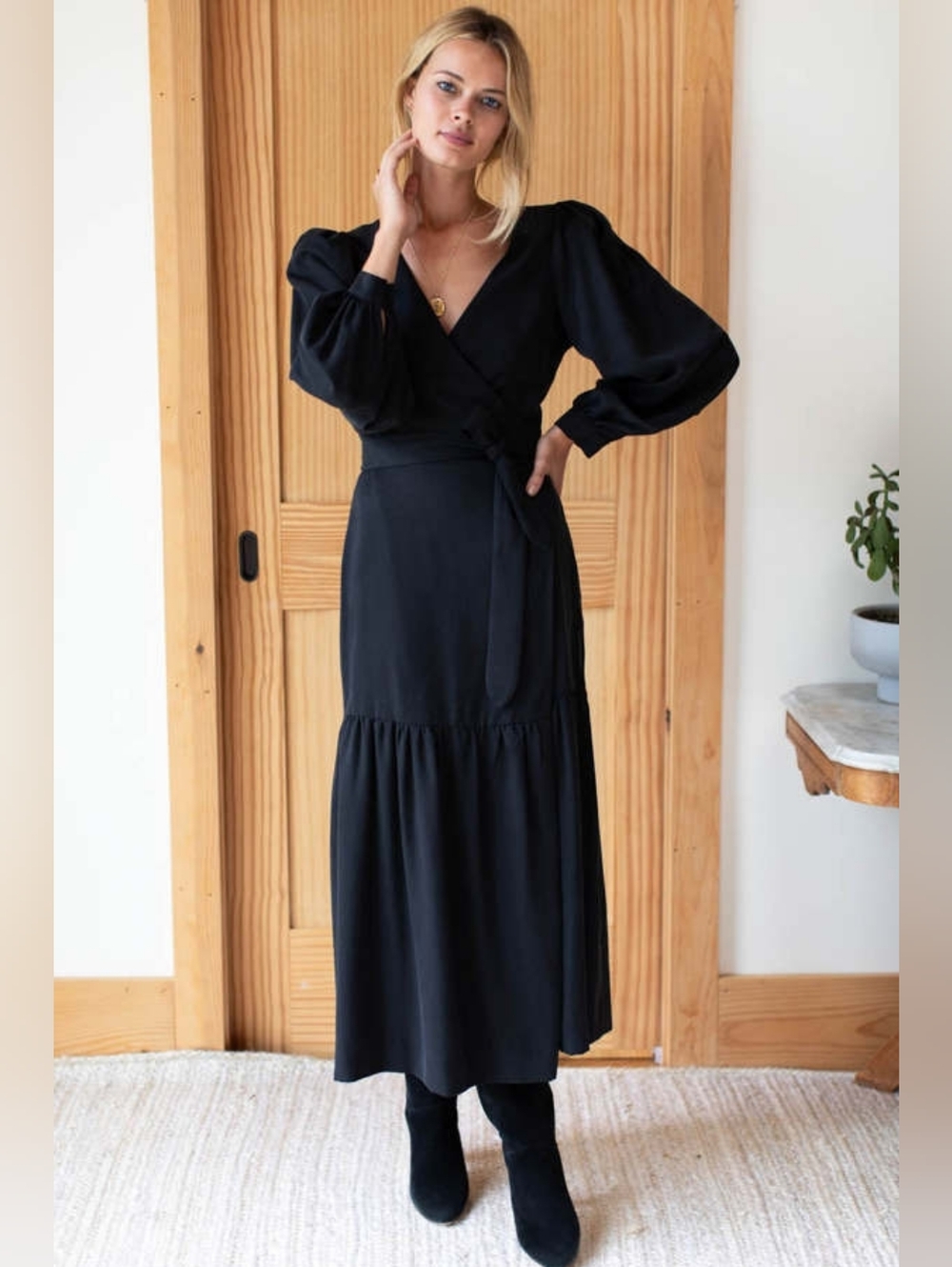 Emerson Fry Marigot Tier Wrap Dress